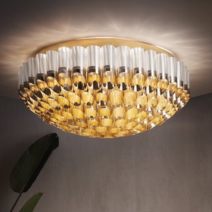 Odeon Ceiling plafondlamp, goud, Ø 102 cm Slamp - Woonkamer - Designer - Kunststof - Rond