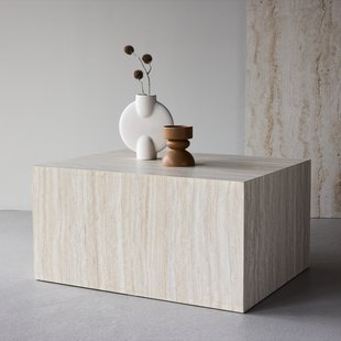Zayn houten salontafel zand - 80 x 60 cm