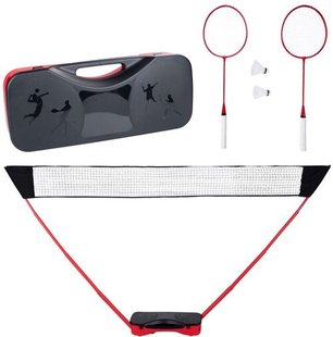 Donnay Badmintonset - Set Voor Twee Personen Incl. Net & Tas