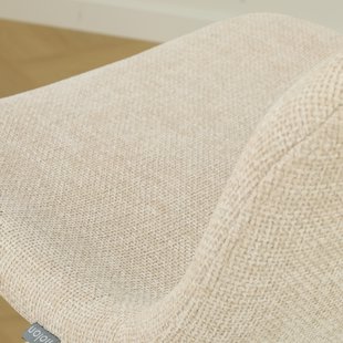 Nino-Mats barkruk cottonbeige - beige onderstel - 65 cm