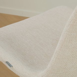 Nino-Fé barkruk cottonbeige - beige onderstel - 65 cm