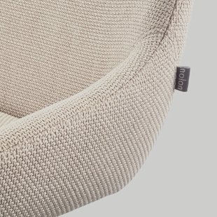 Nola-Isa draaibare eetkamerstoel beige - beige onderstel