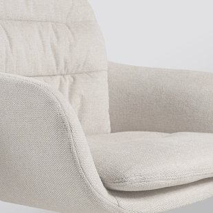 Noa-Mia eetkamerstoel beige - beige onderstel