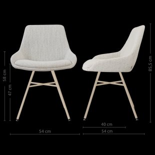Noa-Isa eetkamerstoel beige gemêleerd - beige onderstel