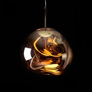 Melt Mini LED hanglamp, Ø 28 cm, goud Tom Dixon - Woonkamer - Designer - Kunststof - 1 lamp