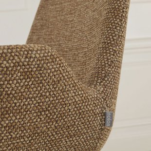 Nino-Eef barkruk bruin blend - wit onderstel - 75 cm
