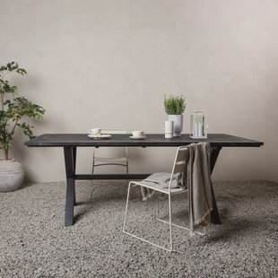 Nohr Tuintafel 'Enrico' Acaciahout, 200 x 100cm, kleur Zwart