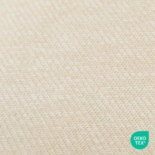 Noor-Otis draaibare eetkamerstoel cottonbeige - walnoot houten onderstel