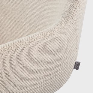 Nio-Eef eetkamerstoel beige - houten onderstel