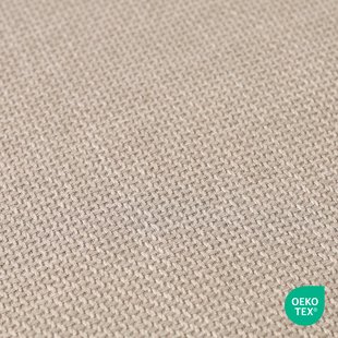 Niva-Eef draaibare tulp barkruk beige - verstelbaar - mat zwart onderstel