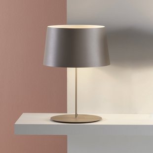 Warm 4901 tafellamp, bruin, Ø 42 cm Vibia - Woonkamer - Modern - Metaal - Met lampenkap