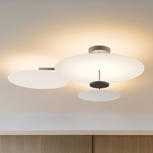 Flat LED plafondlamp, 4-lamps, Ø 90 cm, wit Vibia - Woonkamer - Scandinavisch - Metaal