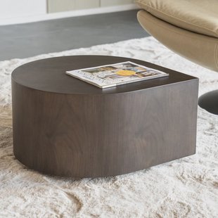 Eleonora Organische Bijzettafel 'Jules' Walnoot, 55 x 55cm, kleur Bruin