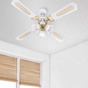 Ventilator Princess Trio wit, stil, Ø 105 cm Westinghouse - Woonkamer - Hout