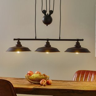 Hanglamp Iron Hill, zwart, 3-lamps, E27 Westinghouse - Woonkamer - Industrieel - Metaal - Meerdere lampen