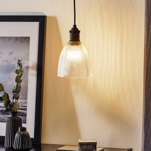 Hanglamp 6338540, helder/brons, glas, E27 Westinghouse - Woonkamer - Landhuis / Rustiek - 1 lamp