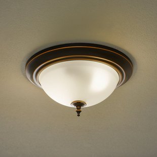 Harwell plafondlamp, brons Westinghouse - Woonkamer - Antiek - Metaal - Rond