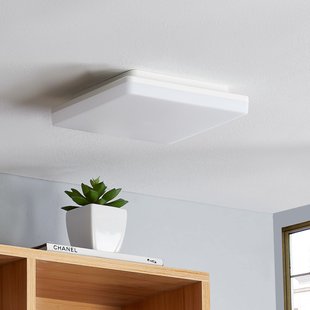 LED plafondlamp Artin, 22 cm, wit, hoekig, sensor Artin PRIOS - Badkamer - Modern - Kunststof
