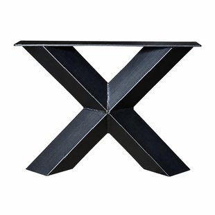 Stalen X-poot salon zwart 55 bij 8 cm en hoogte 40 cm (8 x 8 cm) - 2 stuks