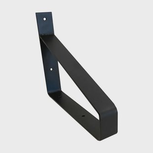 Massief stalen muurbeugel zwart diepte 20 cm en hoogte 15 cm