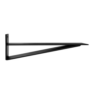 Massief stalen muurbeugel zwart diepte 28 cm en hoogte 15 cm