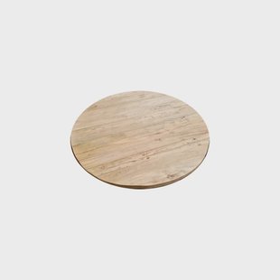 Salon tafelblad rond, diameter 40 cm en dikte 4 cm massief duurzaam elmwood