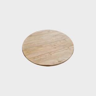 Salon tafelblad rond, diameter 50 cm en dikte 4 cm massief duurzaam elmwood