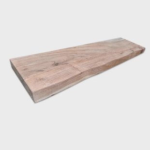 Wandplank acacia 140 bij 20 cm van 4 cm dik massief acacia hardhout met boomstamrand