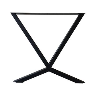 Stalen smalle Y tafelpoot 78 bij 4 cm en hoogte 72 cm zwart (4 x 4 cm)