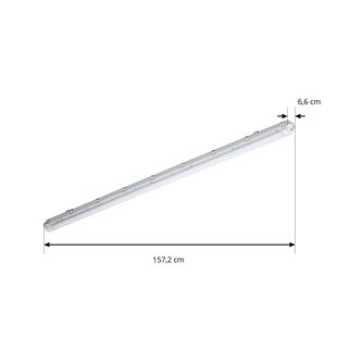 PRIOS vochtbestendige lamp Lior, 157 cm, 1 x T8, G13, IP65, 18W