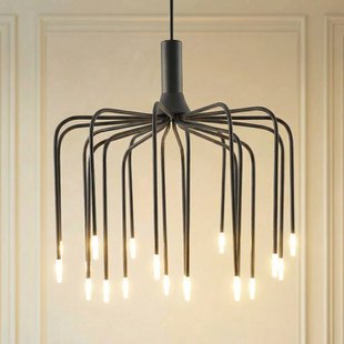 Lucande LED hanglamp Ariadne, Ø 57 cm, matzwart, 20-armig