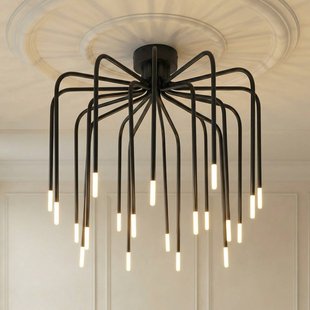 Lucande LED plafondlamp Ariadne, Ø 57 cm, matzwart, 20 lampen