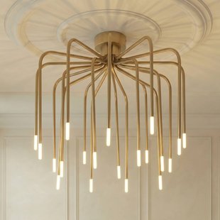 Lucande LED plafondlamp Ariadne, Ø 57 cm, mat goud, 20 lampen