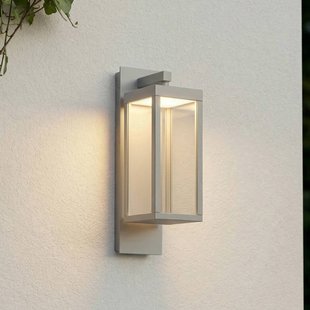 Lucande LED buiten wandlamp Ferdinand, steengrijs, IP54