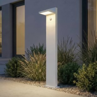 Lucande LED tuinpadverlichting Silvan, wit, 100 cm, sensor, IP54