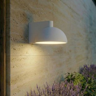 Lucande LED buiten wandlamp Velira, lichtgrijs, metaal, IP54