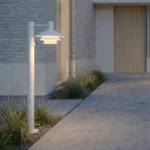 Lucande LED tuinpadverlichting Montaro, 100 cm, wit, met sensor