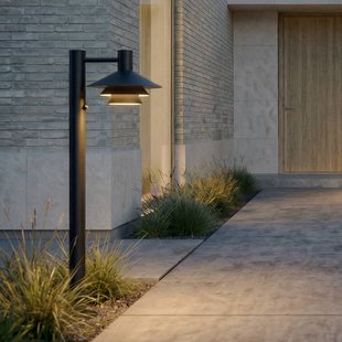 Lucande LED tuinpadverlichting Montaro, 100 cm, antraciet, sensor