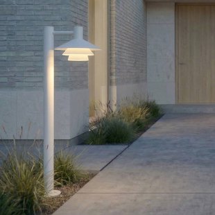 Lucande LED tuinpadverlichting Montaro, 100 cm, wit