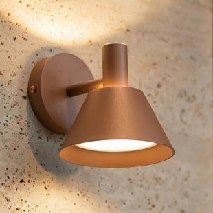 Lucande LED buiten wandlamp Tabena, bruin, IP44, CCT