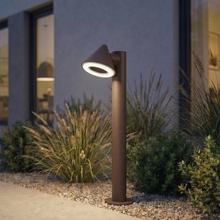 Lindby LED tuinpadverlichting Soran, bruin, 60 cm, metaal, IP44