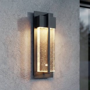Lucande LED buiten wandlamp Velune, antraciet/helder, 35 cm, CCT