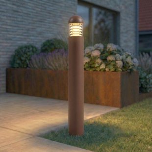 Lucande LED tuinpadverlichting Skagena, bruin, hoogte 90 cm, IP54