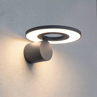 Arcchio LED buiten wandlamp Tovio, antraciet, draaibaar