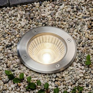 Arcchio LED-inbouwspot voor vloeren Thentos, Ø 12 cm, 60°, nikkel, IP67