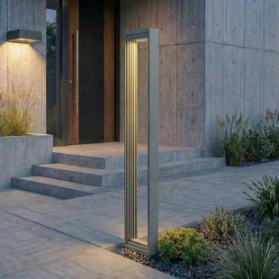 Lucande LED tuinpadverlichting Ashkan, hoogte 80 cm, antraciet, IP65