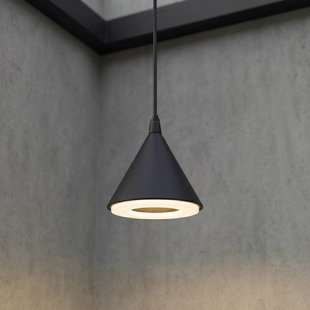 Lindby LED buiten hanglamp Soran, Ø 15 cm, zwart, IP44