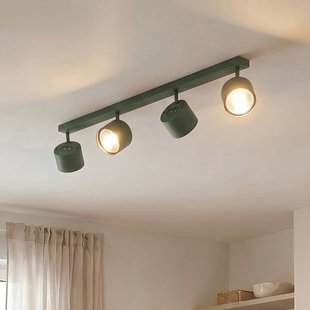 Argon Plafondspot Chloe, groen, 4-lamps, verstelbaar
