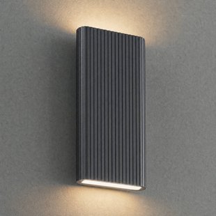 Lucande LED buiten wandlamp Raija, antraciet, hoogte 40 cm, CCT
