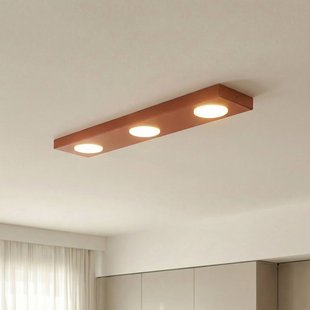 SIGMA Plafondlamp Hero, rood, 55 x 12 cm, 3-lamps, metaal, GX53